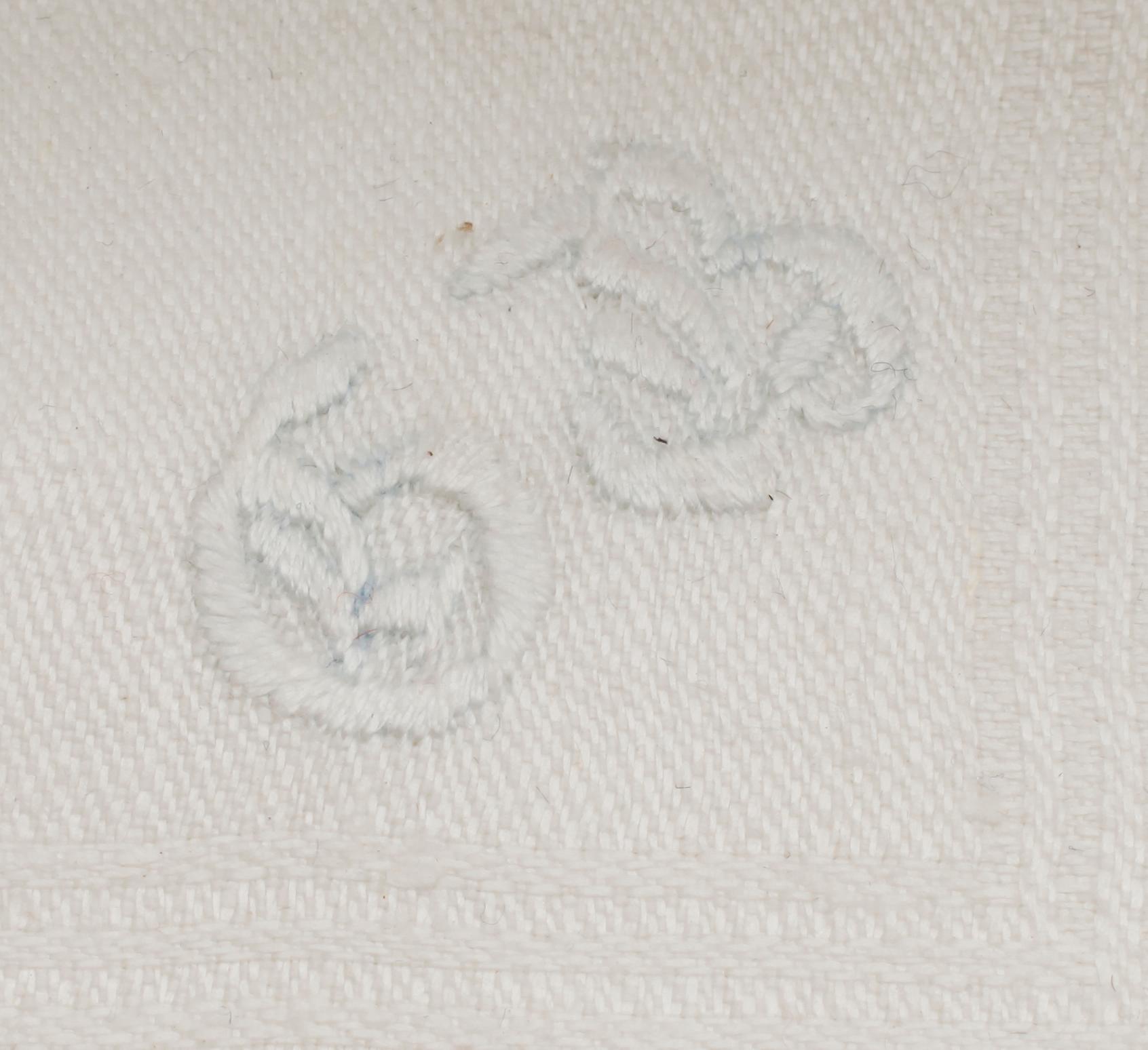 DUK SAMT 12 SERVETTER, linne, 1900-talets första hälft.