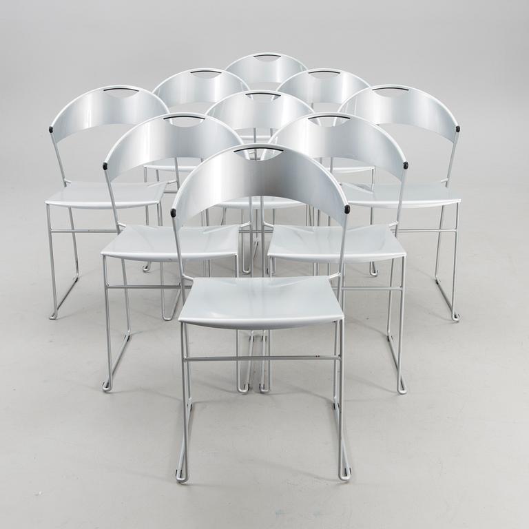 A set of nine stackable 'Juliette' chairs for Cerruti Baleri, Italy 2000s. Model designed in 1987.