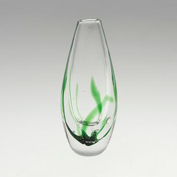 VICKE LINDSTRAND, a glass vase, Kosta 1960´s/70´s.