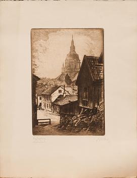 ERIK EKROTH, 10 st, etsningar, signerade.