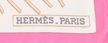 Hermès, a 'Pivoines' silk scarf.