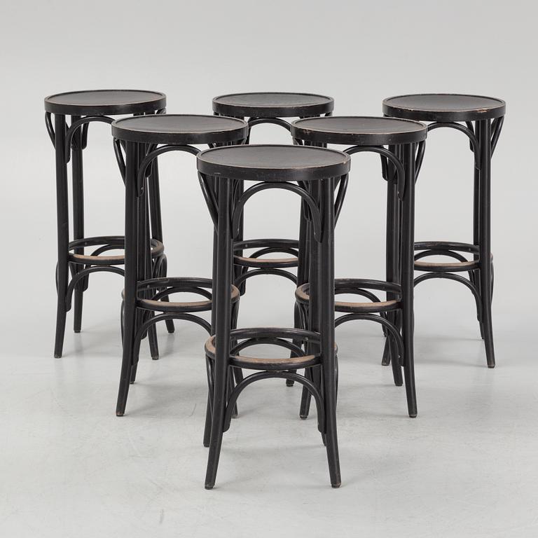 Bar stools, 6 pcs, "No 73", TON.