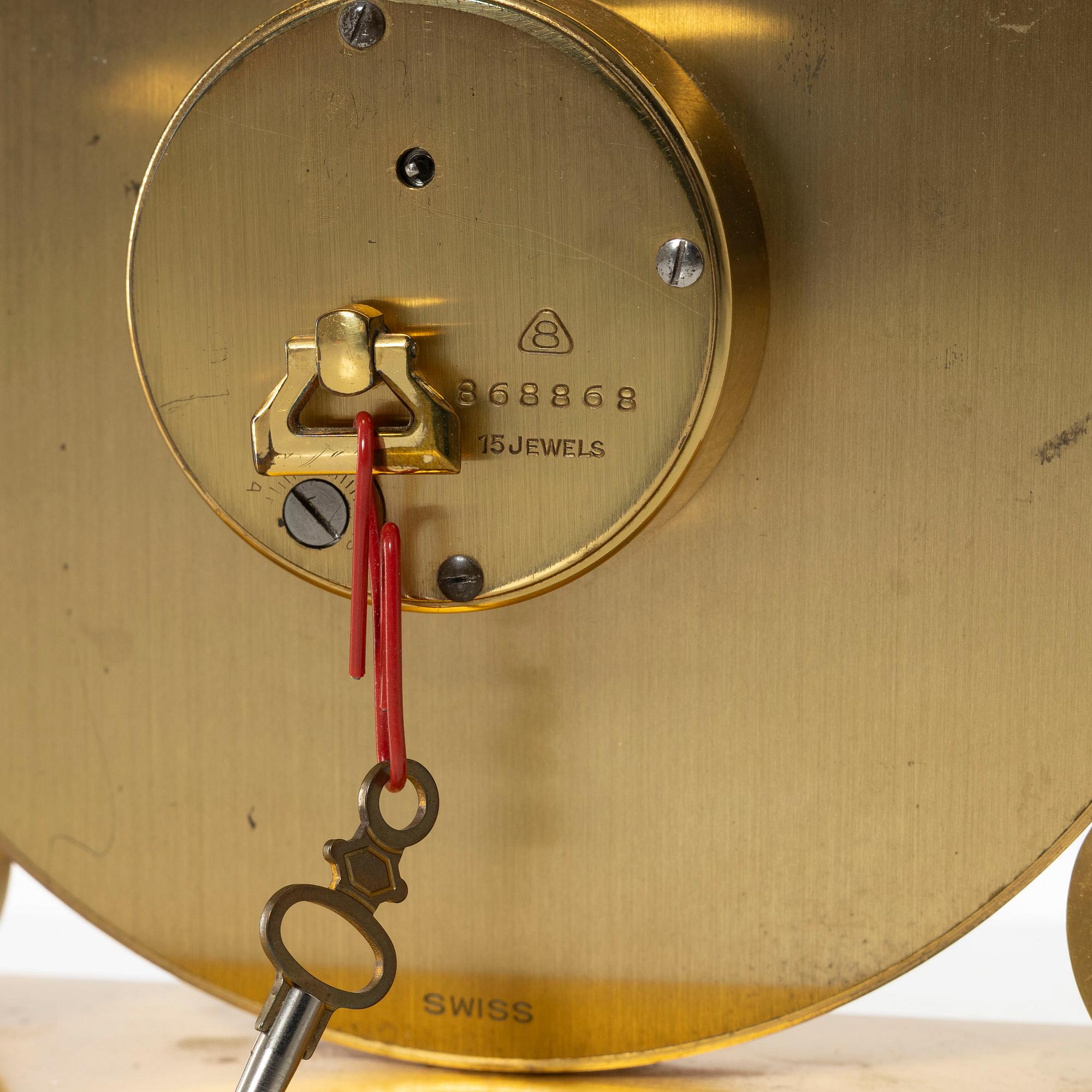 Table clock, Imhof, mid-20th century.