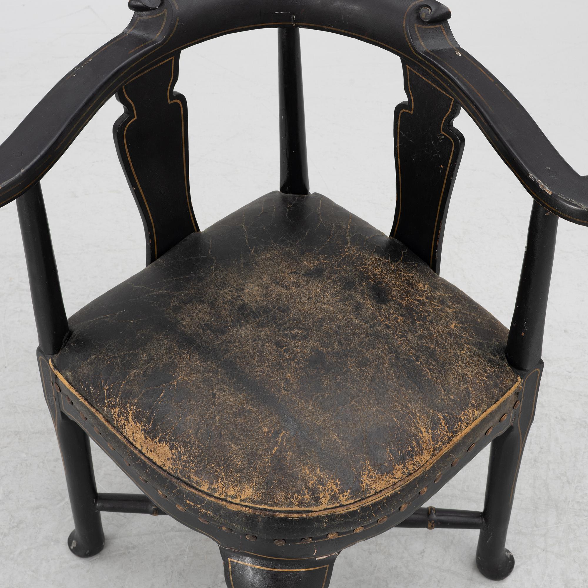 Puderstol, rokoko, 1700-talets andra hälft.