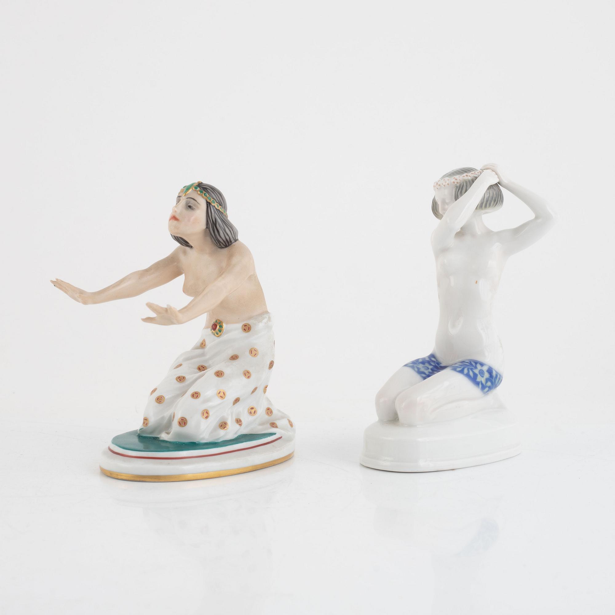 A set of two porcelain figurines. Rosenthal, Germany, 1920s.