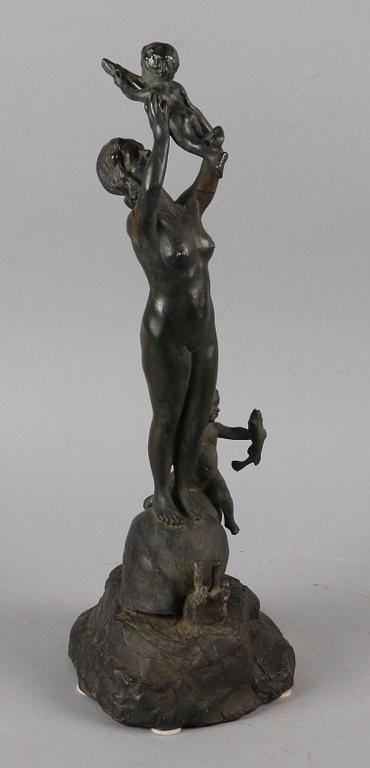 EDVARD TRULSSON, skulptur/fontän, brons. Sign och dat 1935.