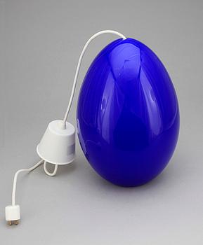 TAKLAMPA, glas, Uno Kristiansson, Unuovo, 1900-talets slut. H 32,5.