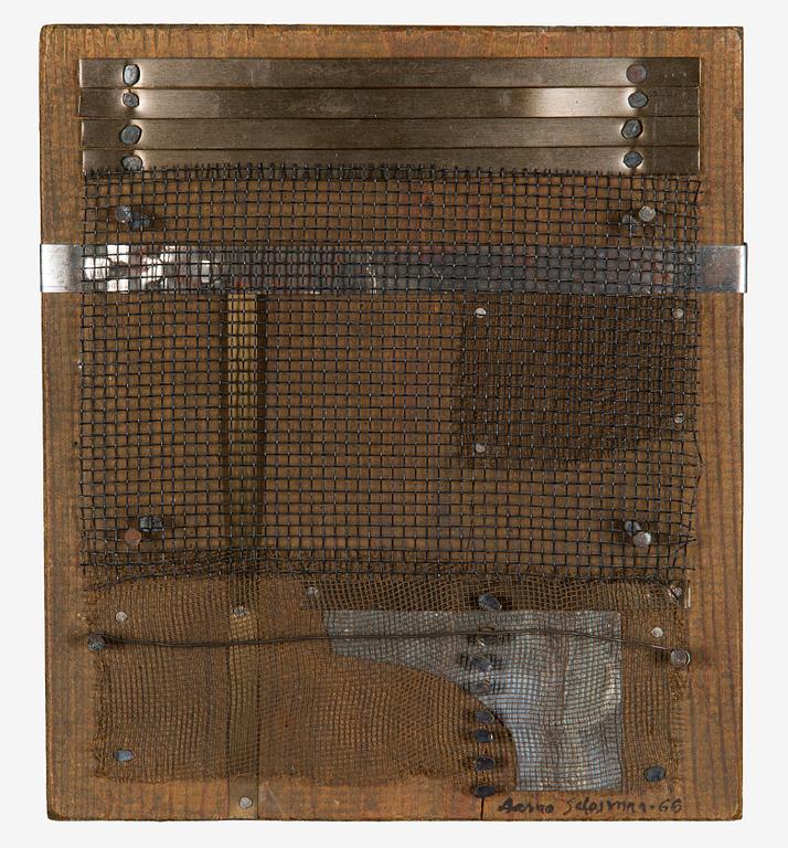 Aarno Salosmaa, Composition in metal on wood.