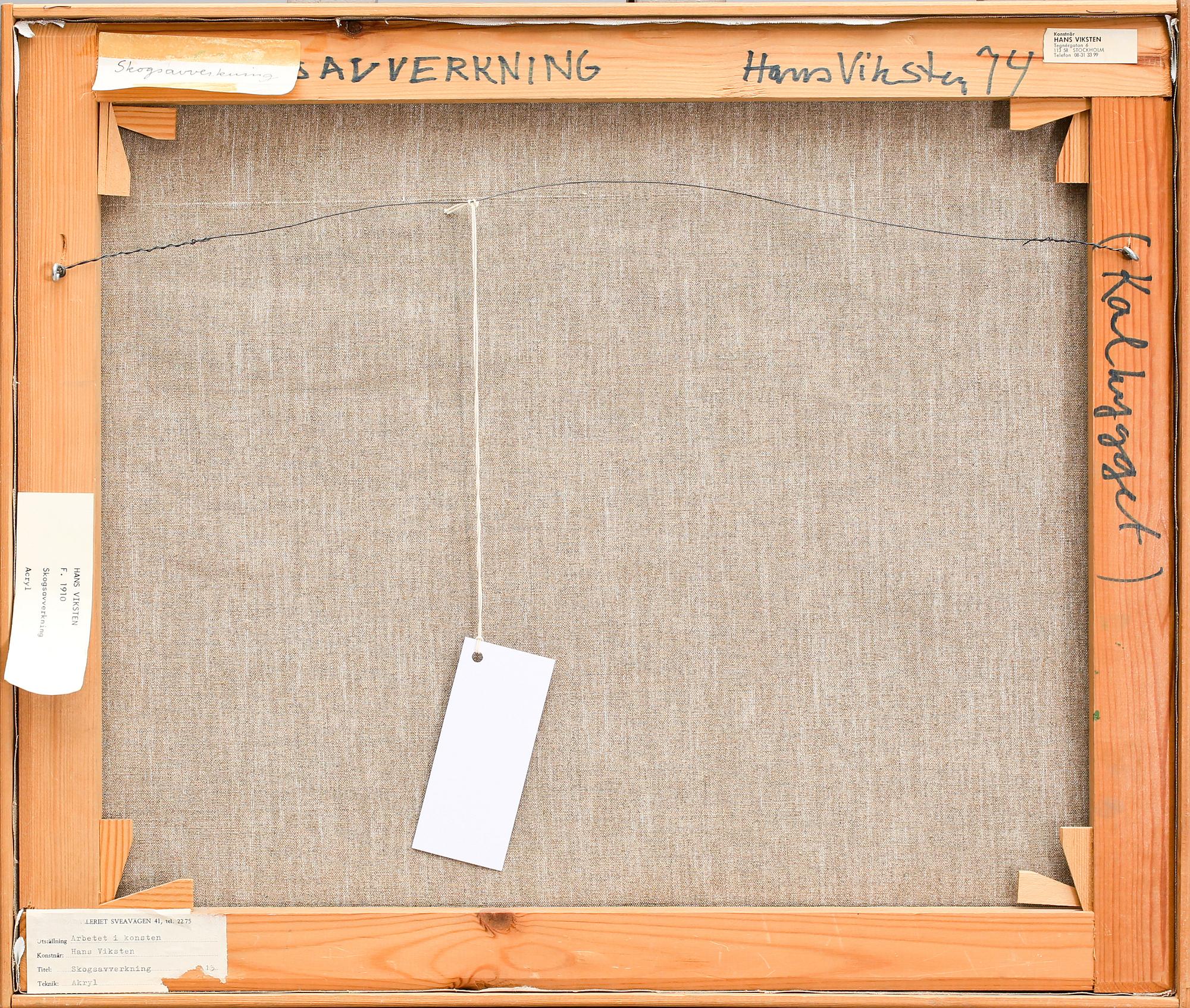 HANS VIKSTEN, akryl på duk, signerad och daterad -74.