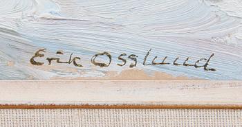 ERIK OSSLUND, olja på pannå, sign.