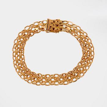 Bracelet 18k gold, 23,8 g, approx 21 x 1 cm.