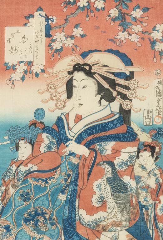 Tsukioka Yoshitoshi and Utagawa Kunisada, Female portraits.