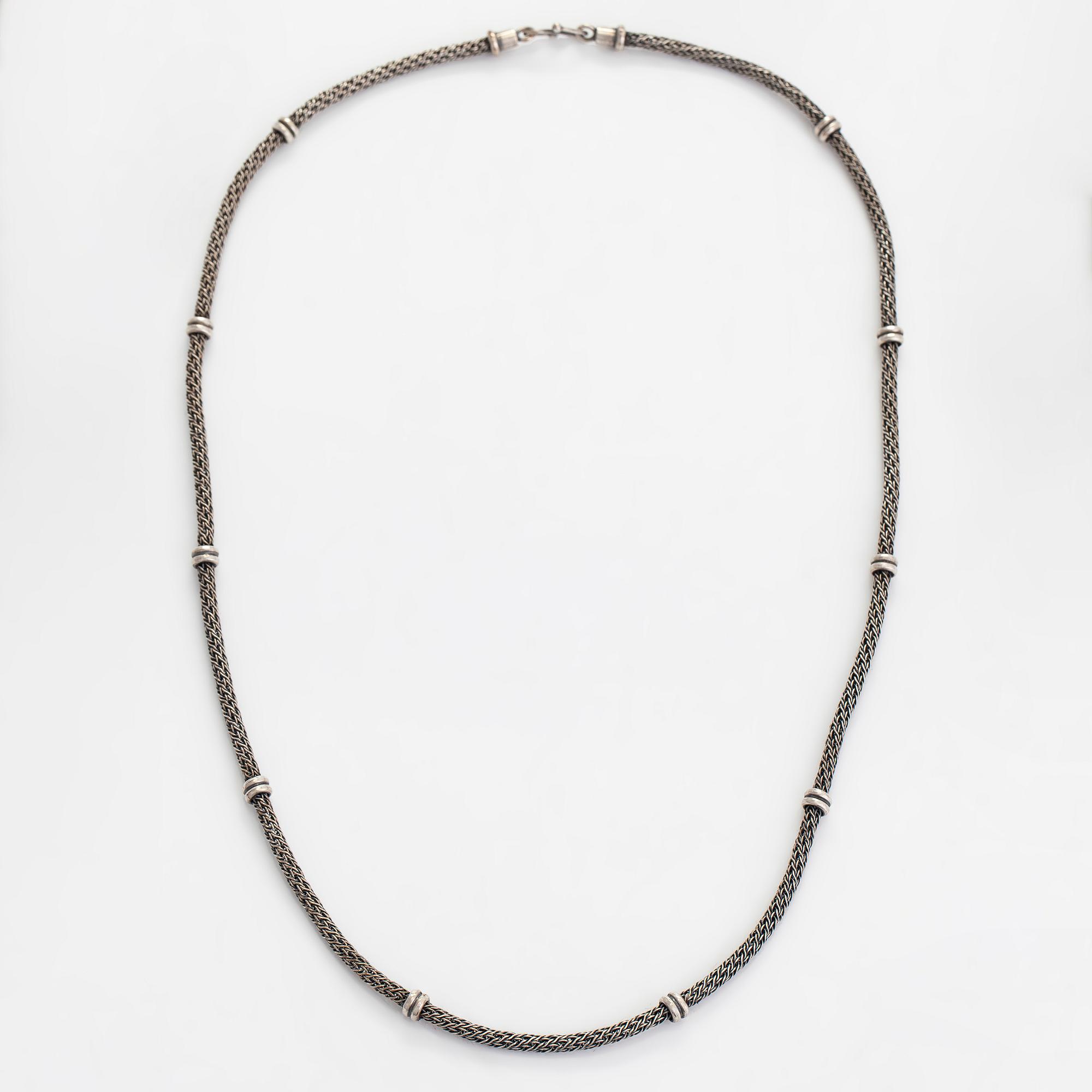 Saara Hopea, a silver necklace. Ossian Hopea, Porvoo, Finland 1982.