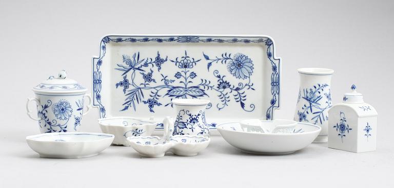 SERVISDELAR, 8 st, porslin, Meissen, 1900-talets första hälft.