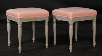 TABURETTER, senempire, 1800-talets mitt.