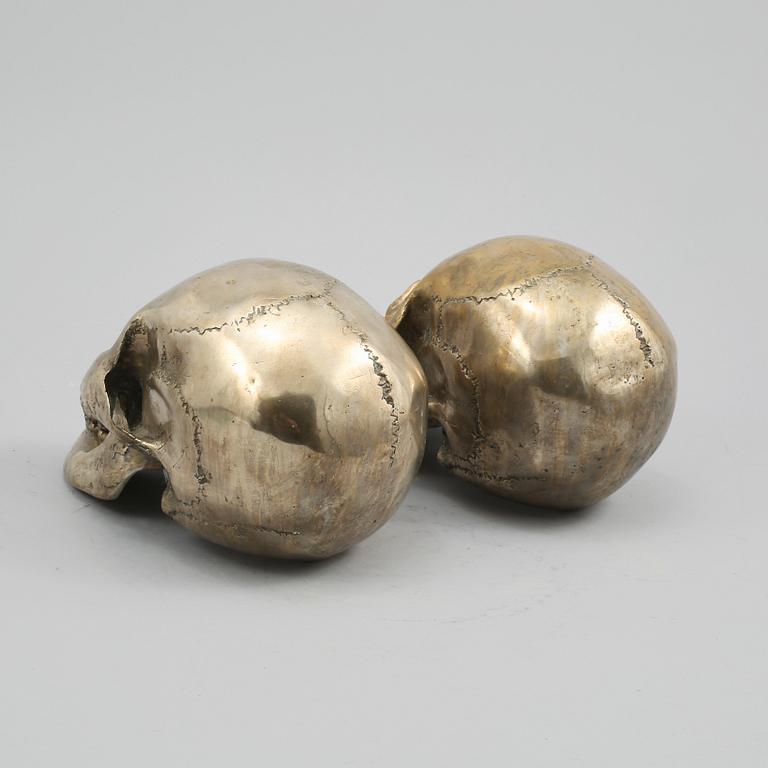 OBJEKT, patinerad metall, ett par, 1900-tal.