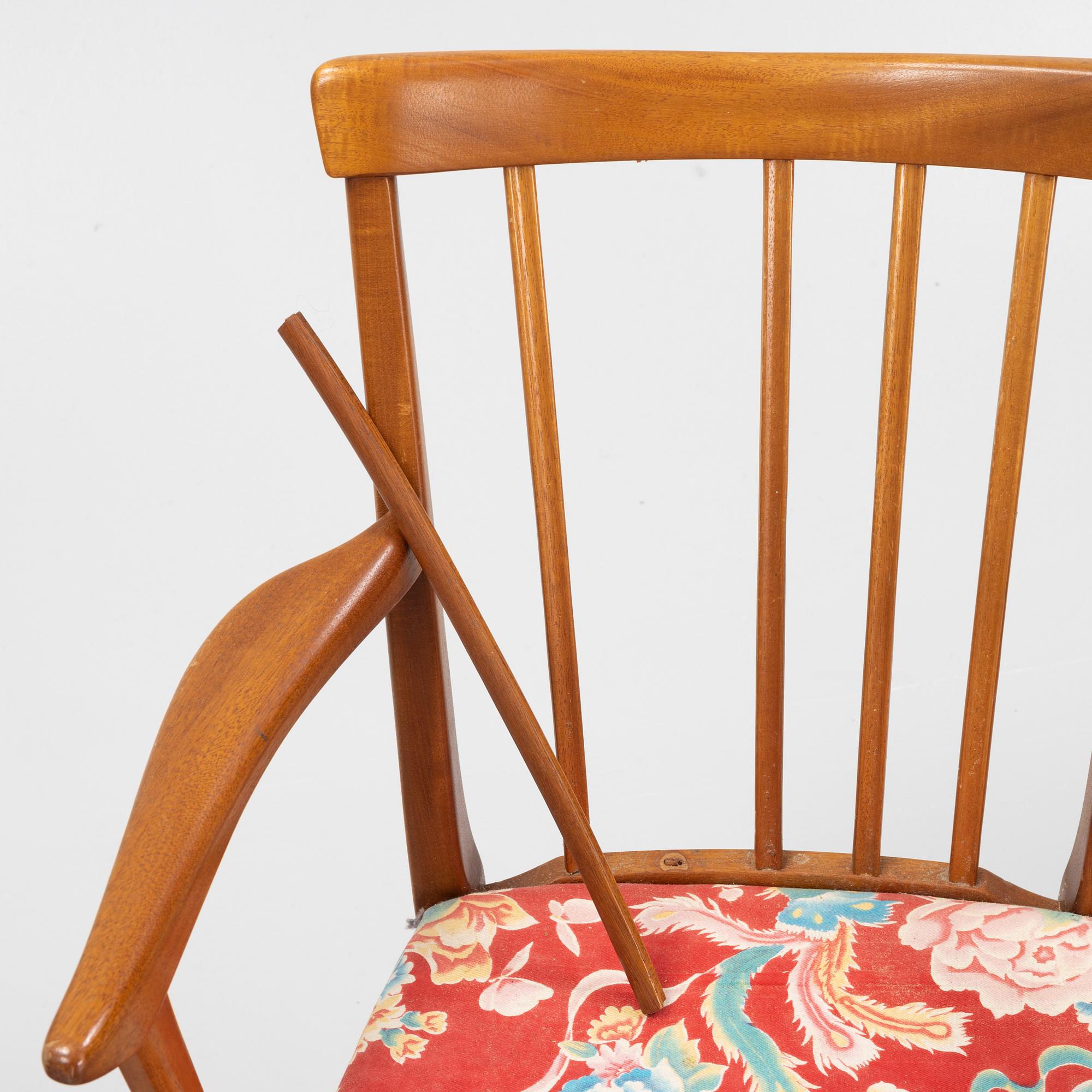 A pair of 'Herrgården' armchairs by Carl Malmsten, second half of the 20th Century.