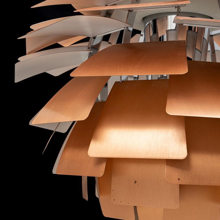 Poul Henningsen, a  'PH Artichoke' copper ceiling lamp, Louis Poulsen, Denmark.