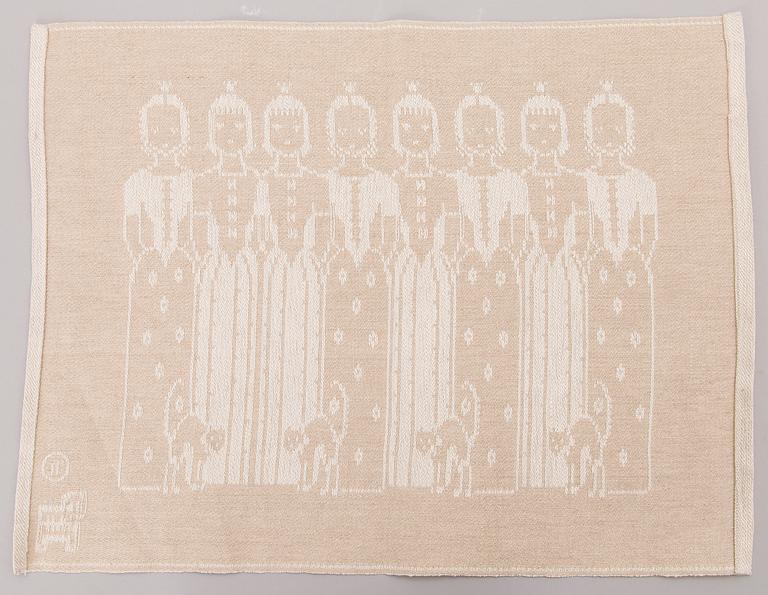 DORA JUNG, bordstabletter 4 st, signering Dora Jung samt märkt TL, Tampella.