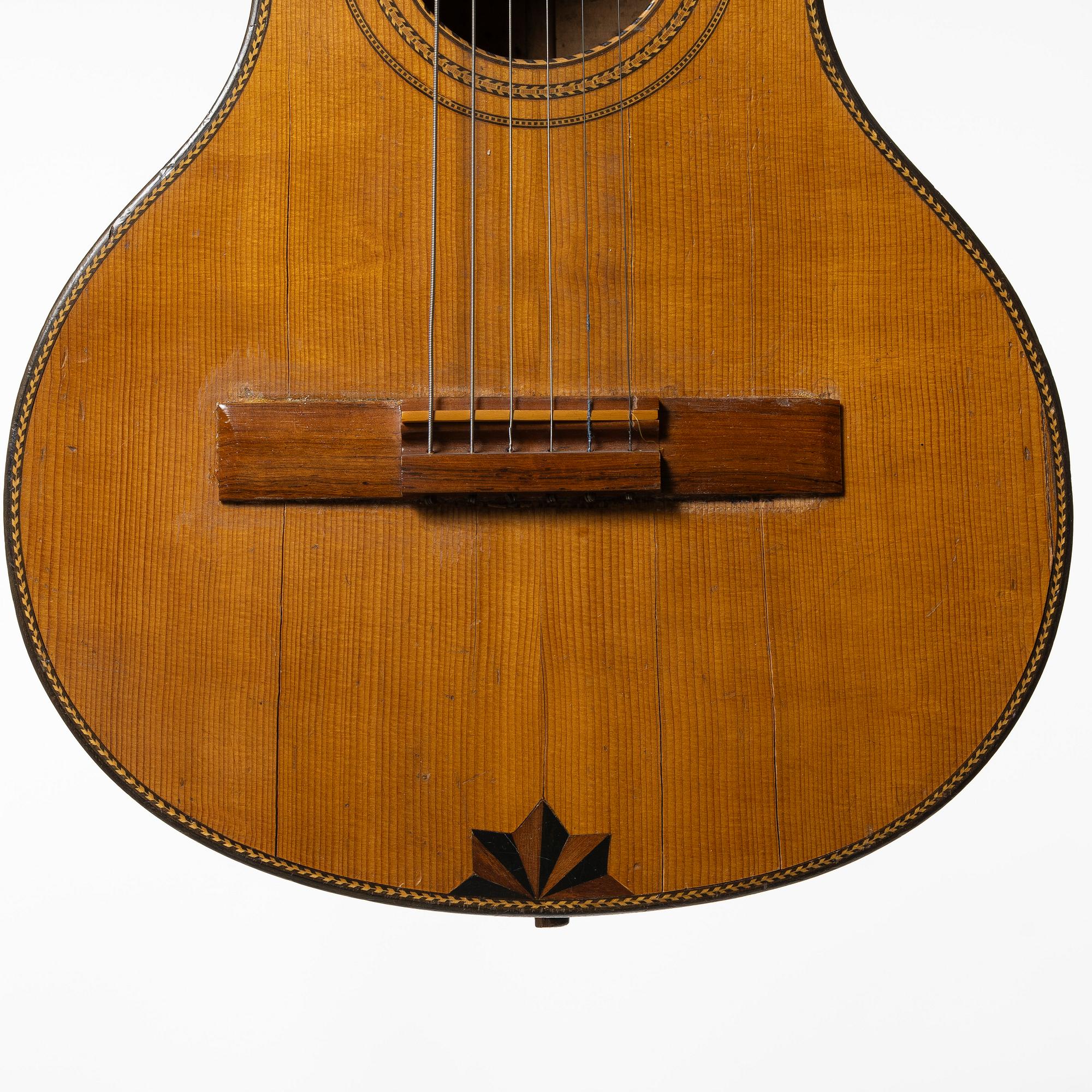 Acoustic guitar, "Wappengitarre", 19th century, Germany.