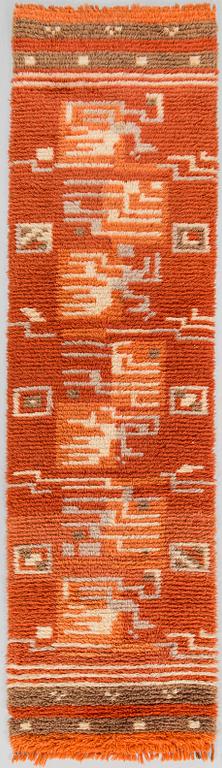 Toini Kallio,  A Finnish long pile Ryijy Rug, for Friends of Finnish Handicraft. Circa 165 x 45 cm.