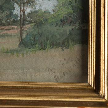 AGNES BÖRJESSON, watercolour, signed AB and dated 1888 Hasseludden.