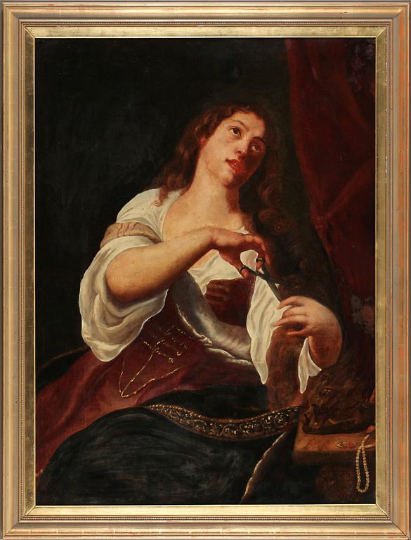 OKÄND KONSTNÄR, efter Bernardo Strozzi, oljemålning 1800-tal.