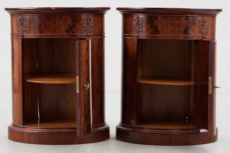 A pair of Swedish Empire 19th century cupboards.