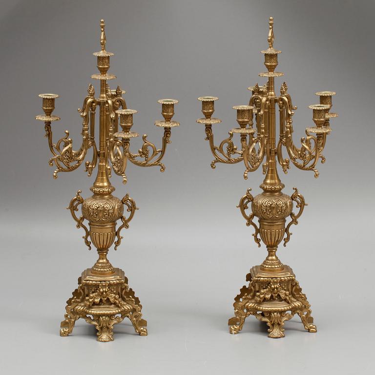 KANDELABRAR, ett par, 1900-talet andra hälft.