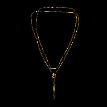 A NECKLACE, 18K gold, pearl.