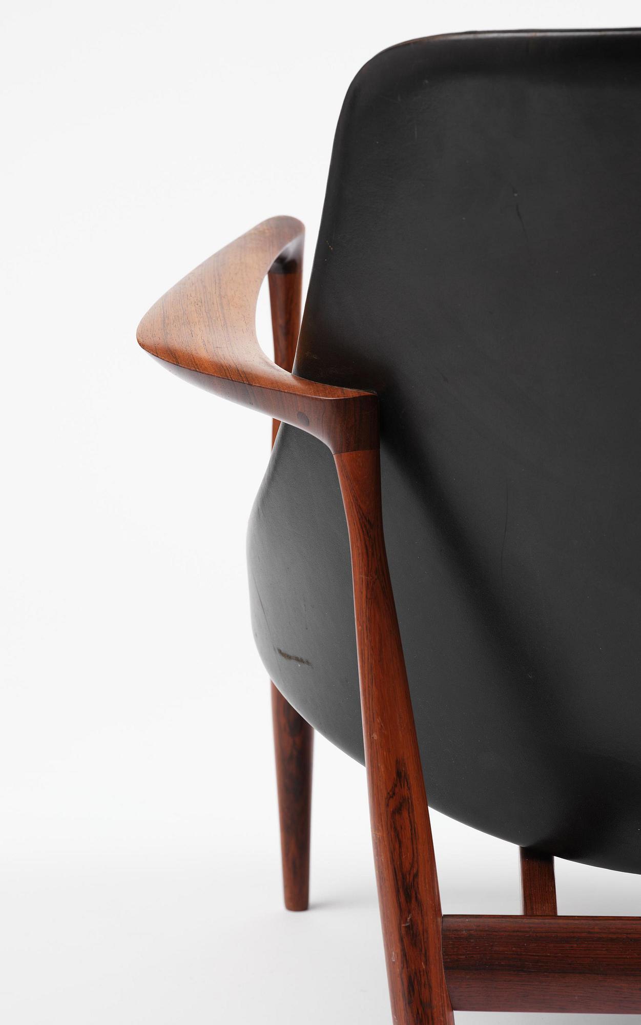 Ib Kofod-Larsen, a rosewood "Elizabeth" easy chair, cabinetmakers Christensen & Larsen, Denmark, 1950s-60s.