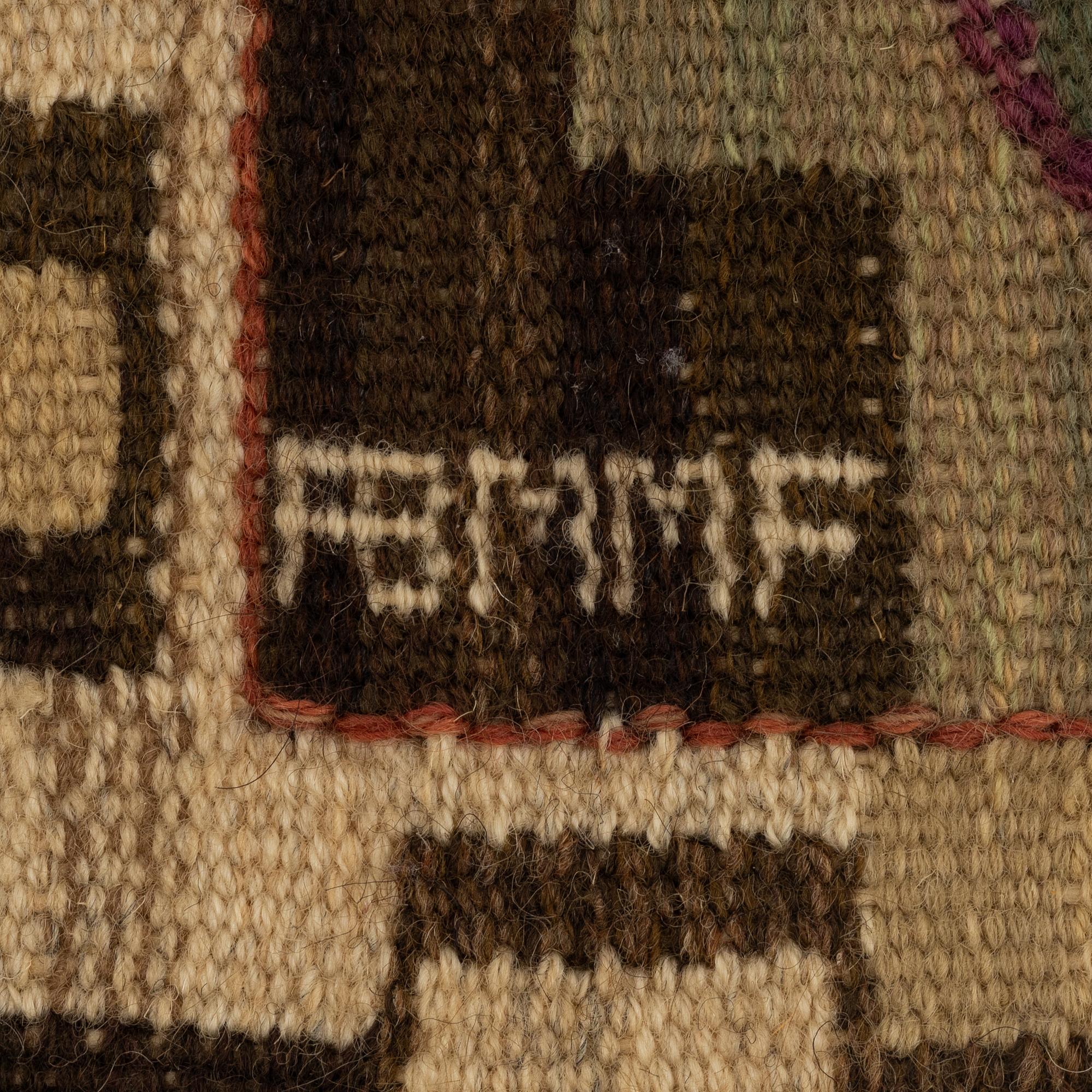 Märta Måås-Fjetterström, vävnad, "Maskros", AB MMF, 1900-talets andra hälft.