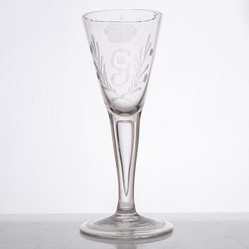 A Gustavian glass, late 18th 
Century.