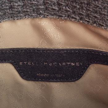 Stella McCartney, bag, "Grey Tweed Fabric Flap Bag".