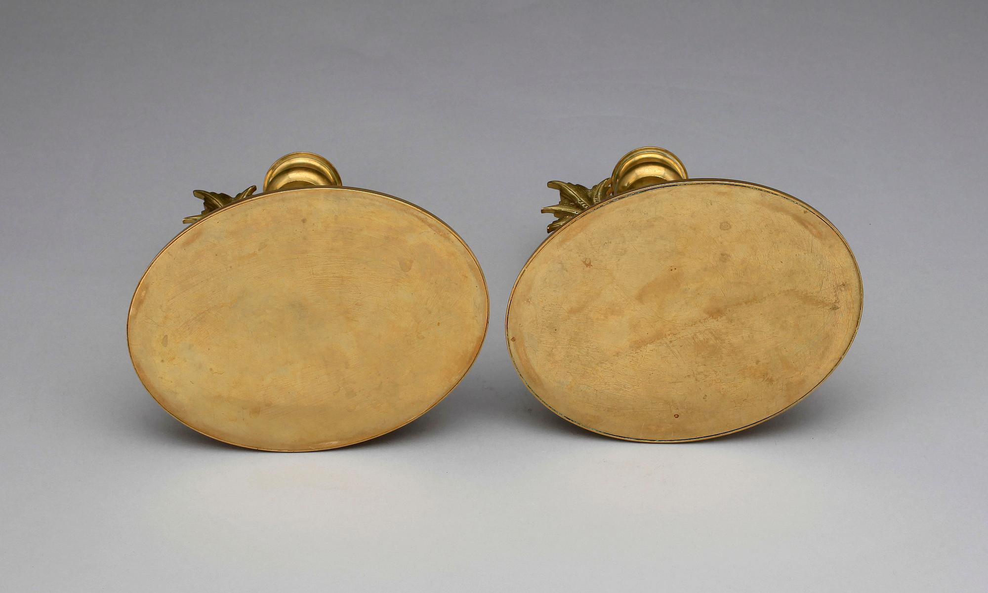 LJUSSTAKAR, ett par, nyrenässans, sent 1800-tal.