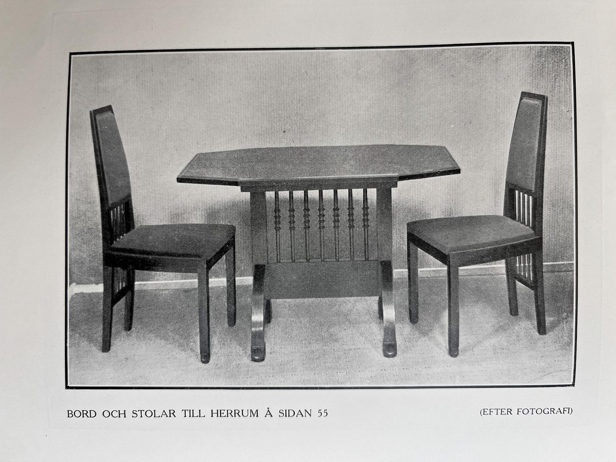 Otto Schulz, bord, snickarmästare Carl Thorsson, Göteborg 1912.