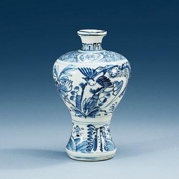 1688. A blue and white vase, Ming dynasty.