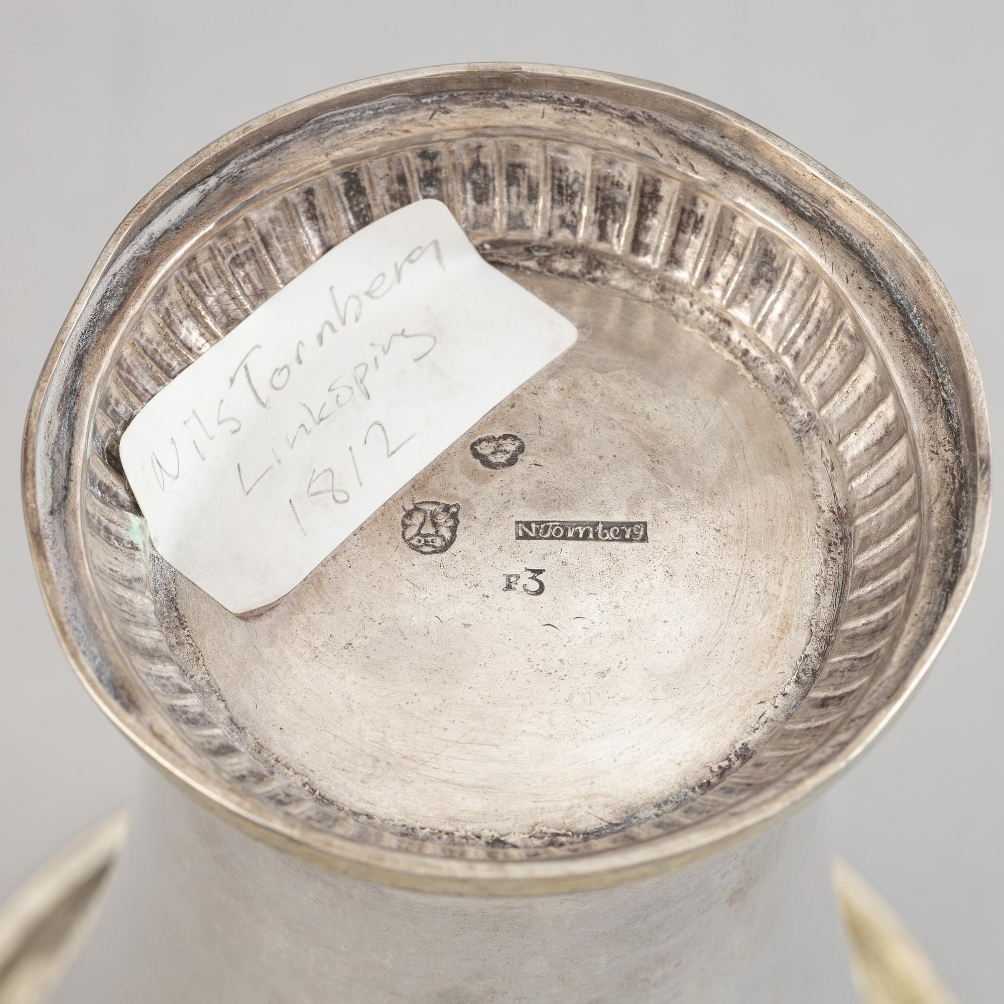 A silver beaker by Nils Tornberg, Linköping 1810.