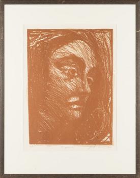 Kuutti Lavonen, litografi, signerad och daterad 1987, numrerad 50/50.