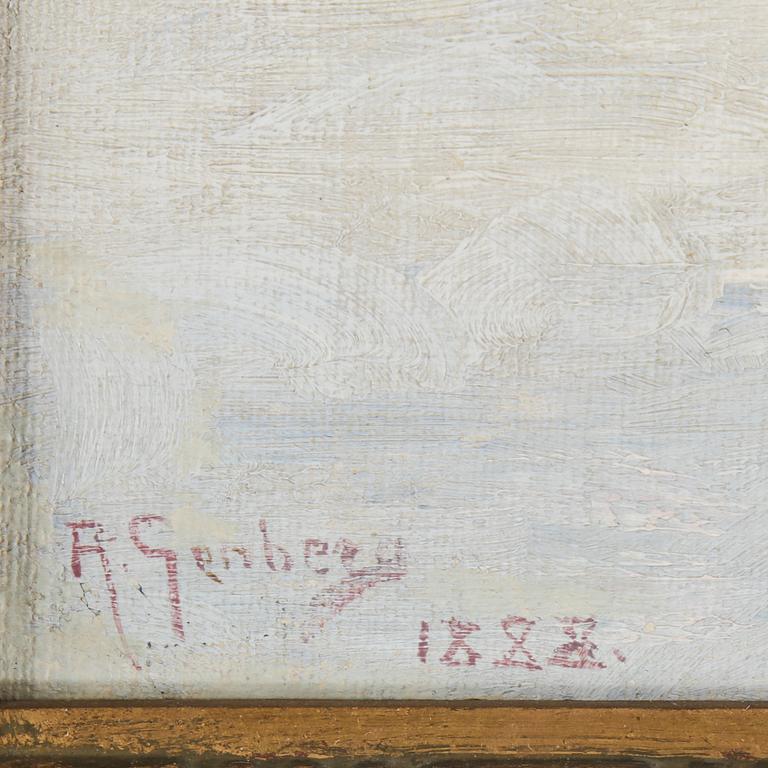 ANTON GENBERG, olja på pannå, signerad samt daterad 1888.