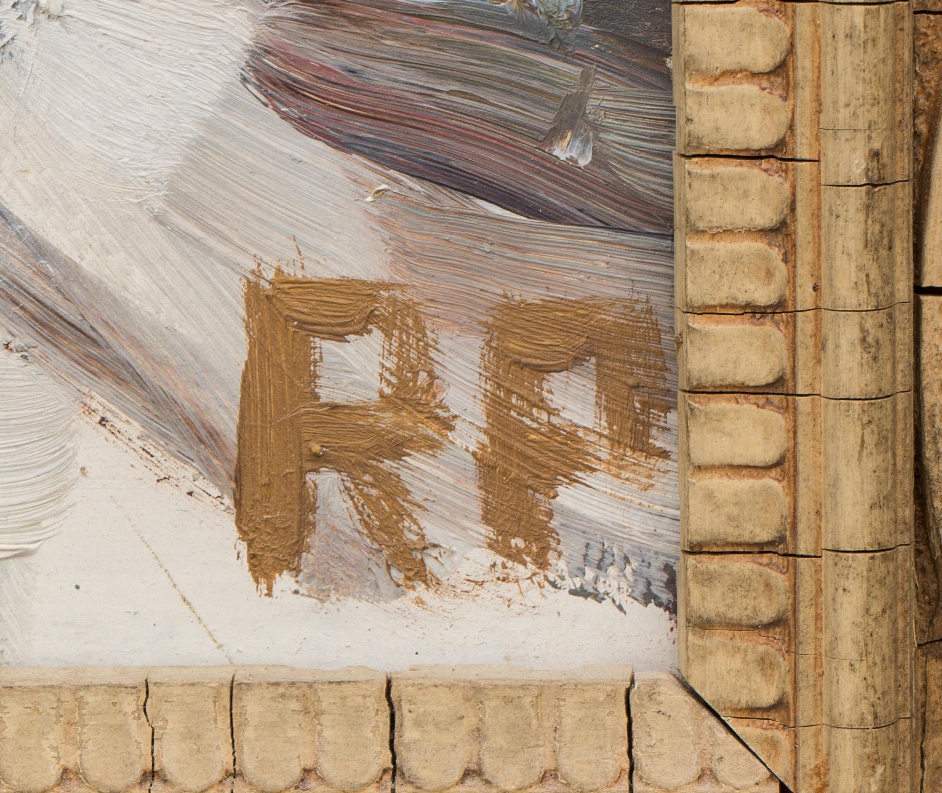 RAGNAR PERSON, olja på pannå. Monogramsignerad.
