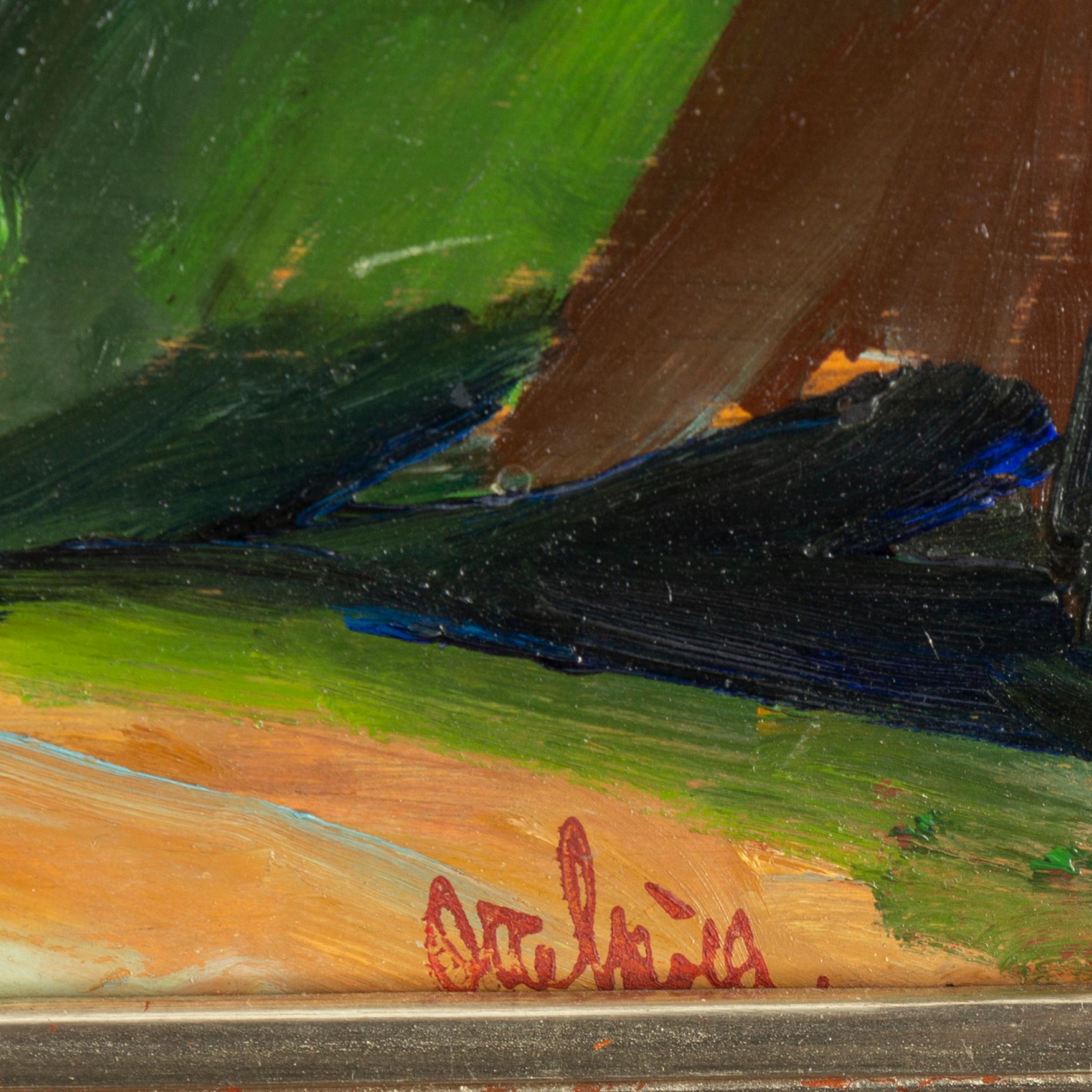 Otte Sköld, oil on panel,stamped signature.
