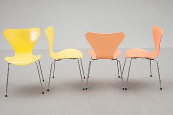 STOLAR, 4 st, "Sjuan", Arne Jacobsen, Fritz Hansen.