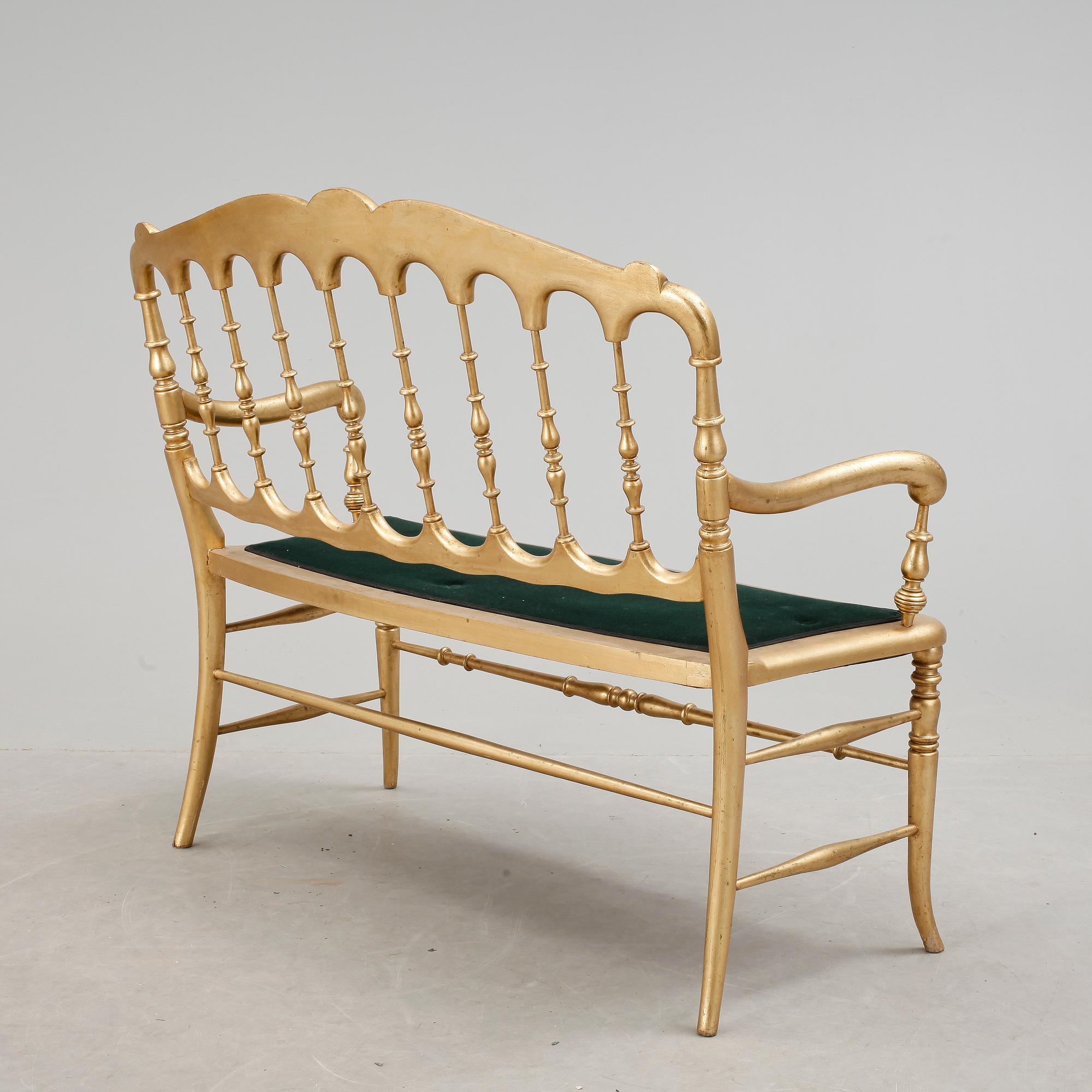 SOFFGRUPP, 5 delar, "Chiavari", tidigt 1900-tal.