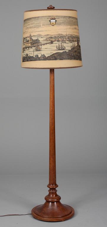 GOLVLAMPA, mahogny, 1920-tal.