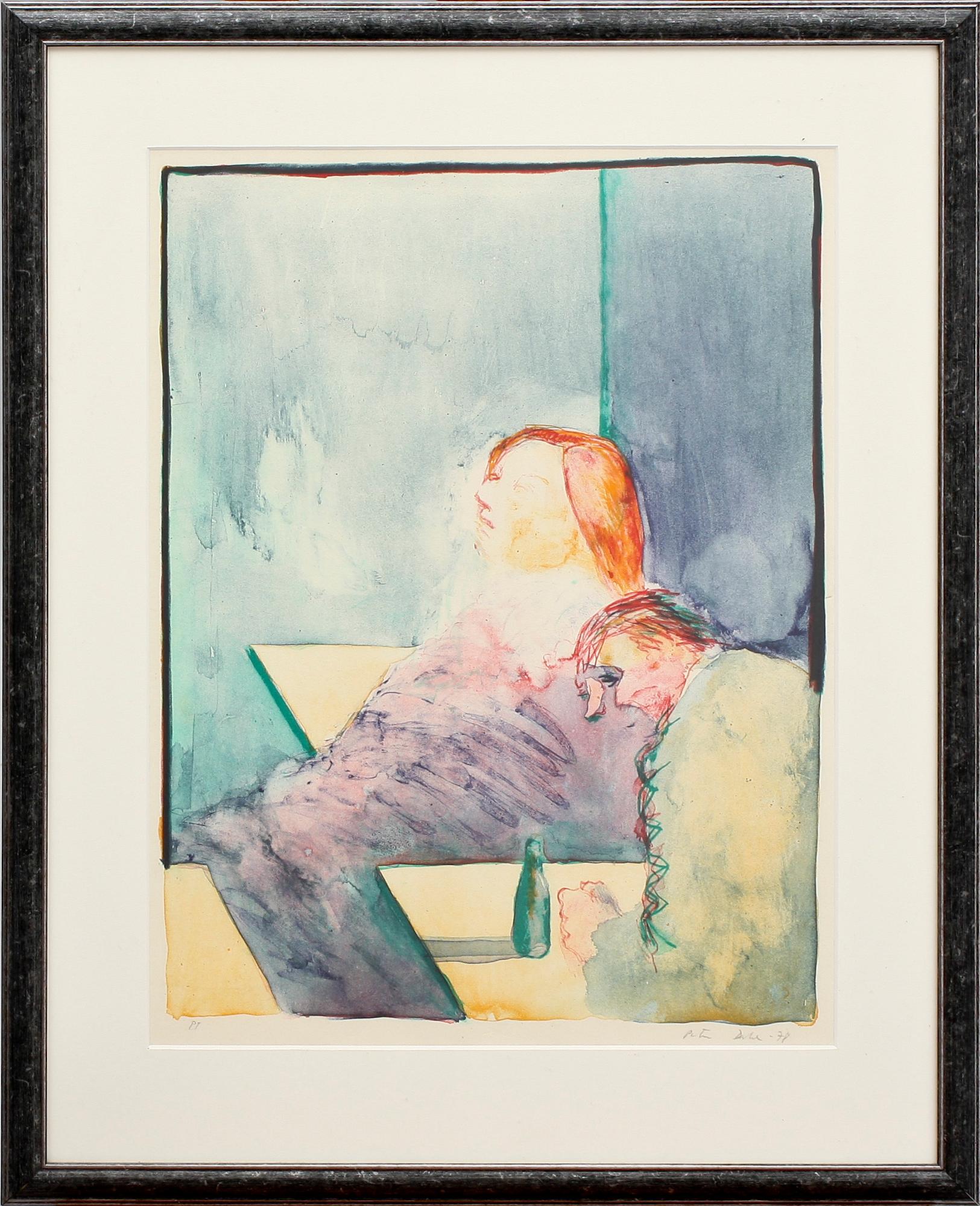 PETER DAHL, färglitografi, sign och dat -78, provtryck.