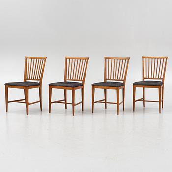 Carl Malmsten, a dining table and four chairs, model 'Vardags', mid 20th century.