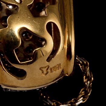 HÄNGE, 18k guld med briljantslipade diamanter, ca 2.00 ct, C Natasha. Vikt 9 g.