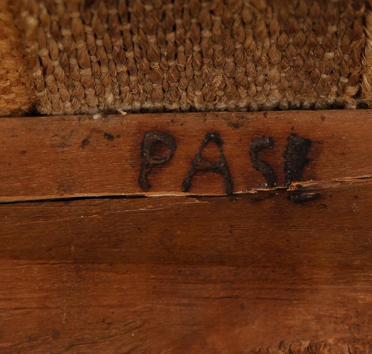 STOLAR, 2 st, en märkt PASL, Pehr Andersson, Lindome, 1759-1808.