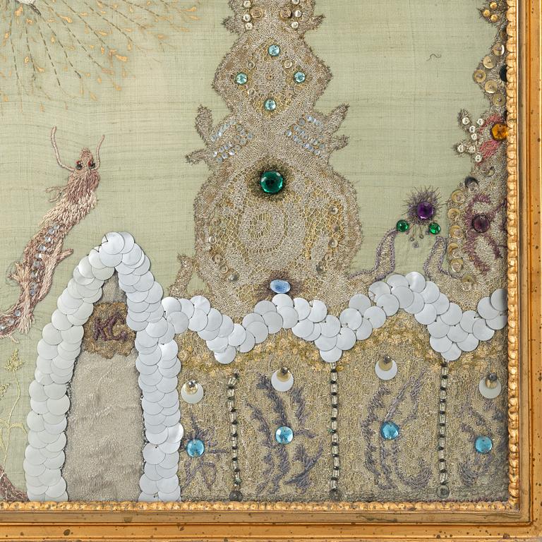 Anna Casparsson, Broderi i brasskärm.